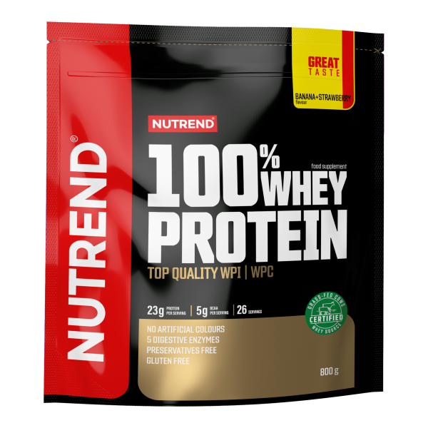 Nutrend 100% WHEY PROTEIN - banán + jahoda