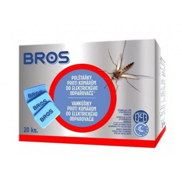 BROS Vankúšiky proti komárom do elektrického odparovača 20 ks